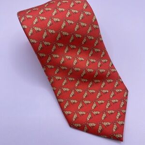 Orange and Yellow Patterned Men's Tie